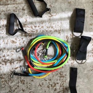 Full Workout Resistance Band Dumbbell Set